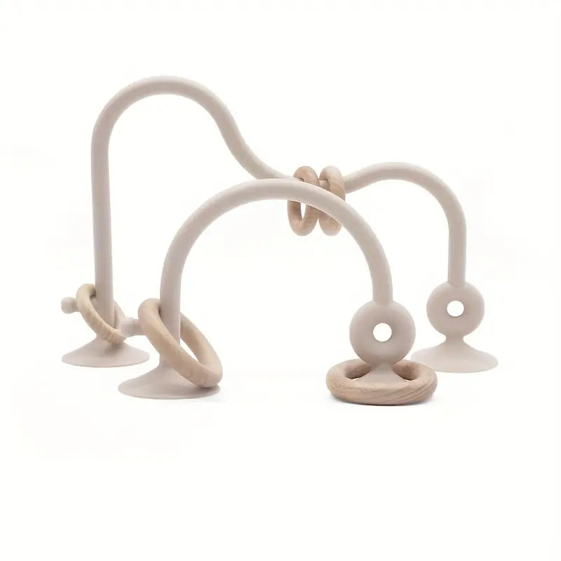 Bijou à Mâcher Bébé En Bois Et Silicone
