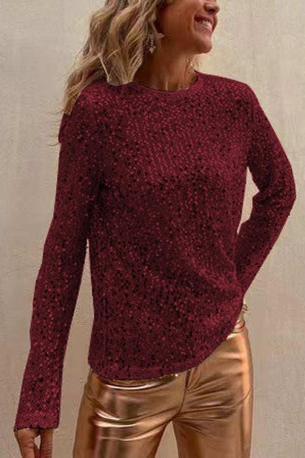 Blouse Élégante en Paillettes Femmes