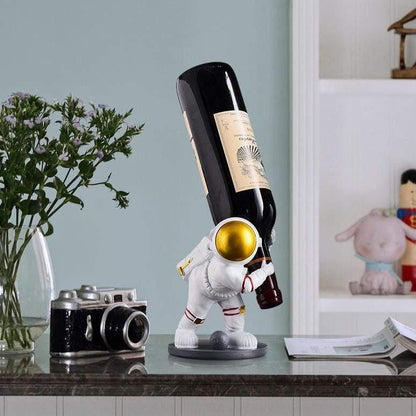 Porte Bouteille Résine Décoration Espace Astronaute - BlxckFR