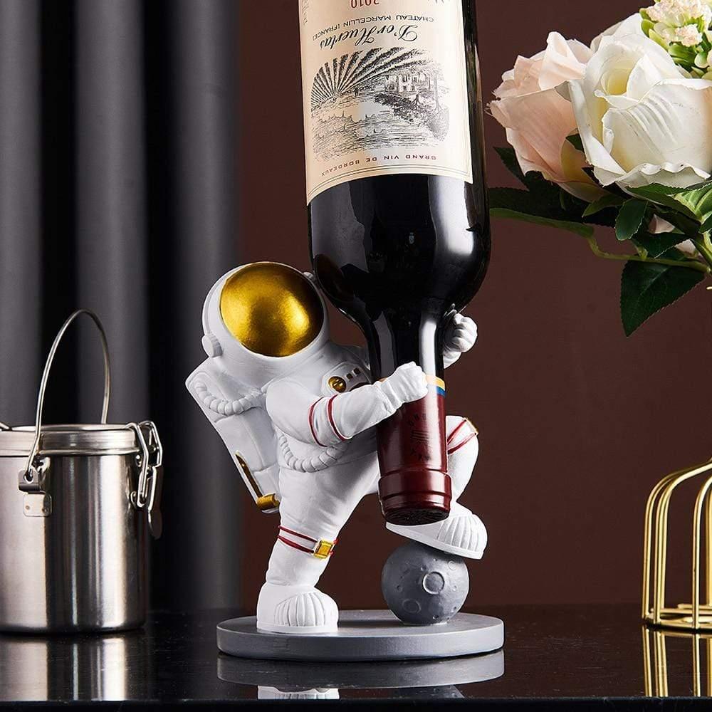Porte Bouteille Résine Décoration Espace Astronaute