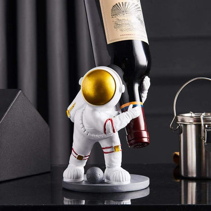 Porte Bouteille Résine Décoration Espace Astronaute