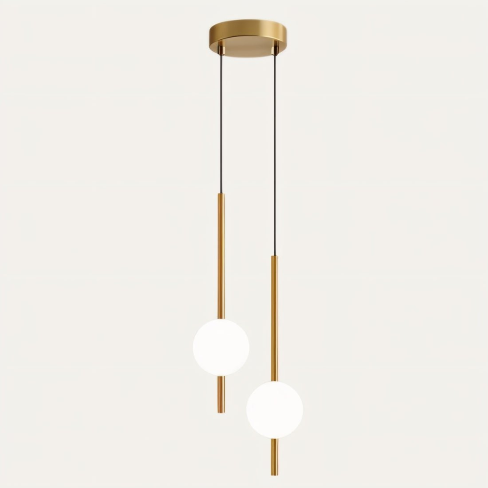 Luminaire Suspendu Verre Métal – Style Nordique Élégant - Foivo