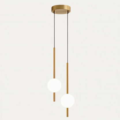 Luminaire Suspendu Verre Métal – Style Nordique Élégant - Foivo