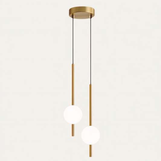Luminaire Suspendu Verre Métal – Style Nordique Élégant - Foivo