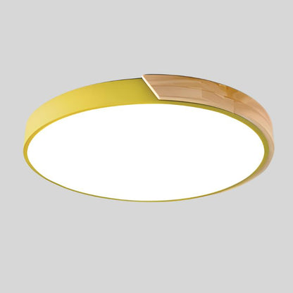 Lampe Plafond Bois Moderne - Éclairage LED Chambre et Séjour