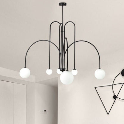 Lustre Design en Métal Courbé avec Élégance