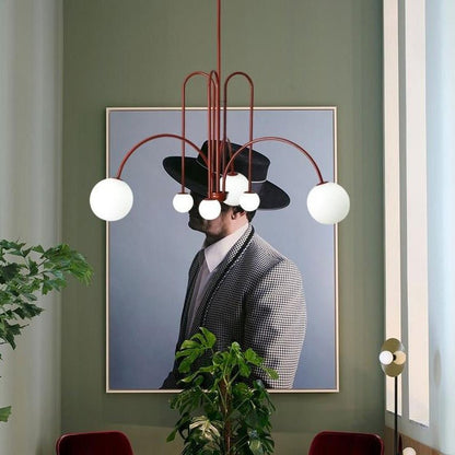 Lustre Design en Métal Courbé avec Élégance