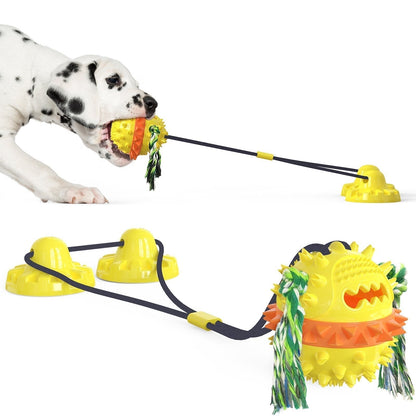 Jouet Canin Amusant avec Mâchoires en Caoutchouc et Billes Colorées