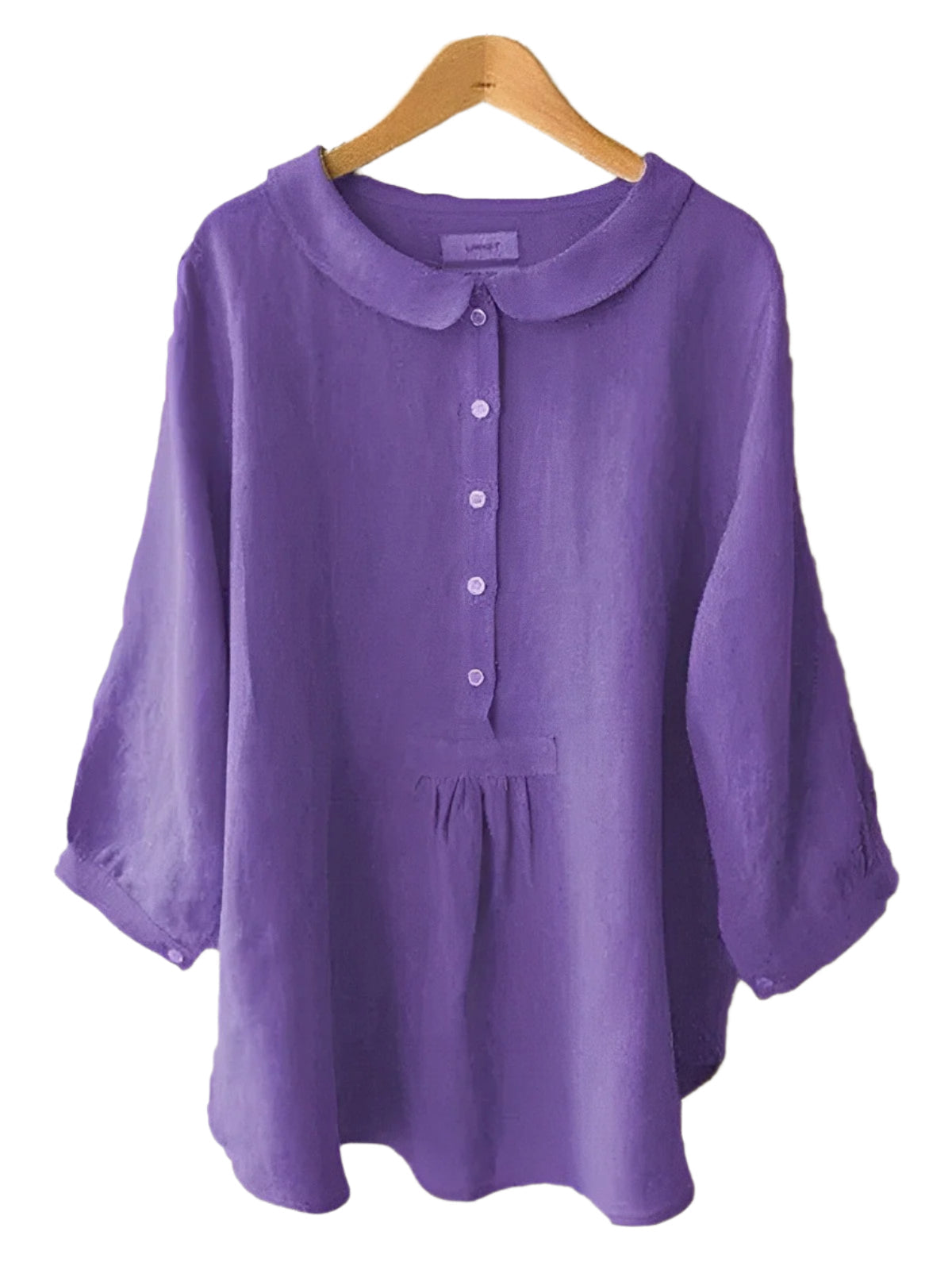 Blouse Lin Élégante Manches Longues
