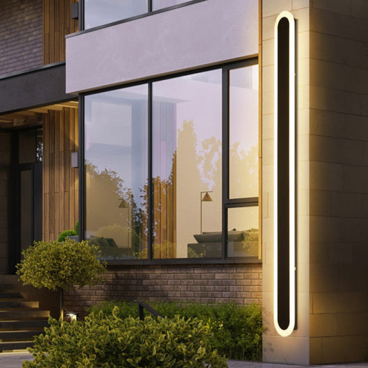 Lampe Murale LED Extérieure Noir Élégant