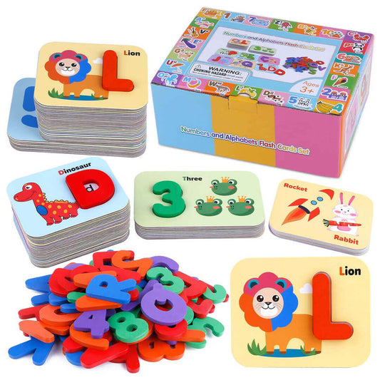 Cartes Mémoire Alphabets et Chiffres - Jouets Éducatifs pour Enfants - BlxckFR