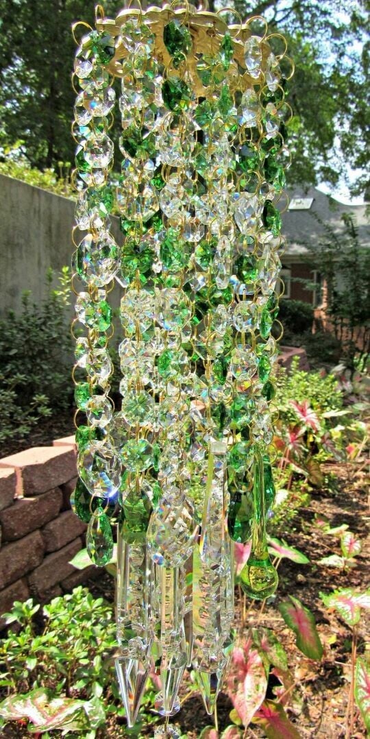 Carillon de Jardin en Verre - Son Cristallin et Décors Élégants