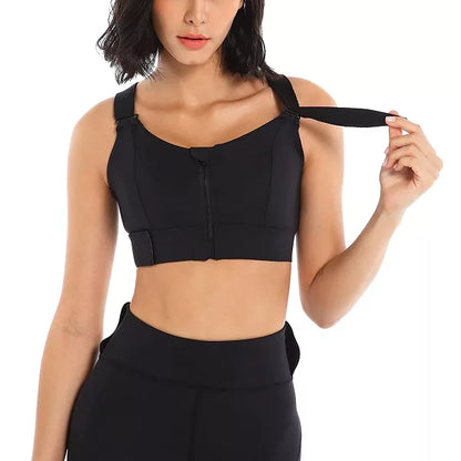 Soutien-Gorge de Sport Décontracté à Fermeture Éclair - BlxckFR