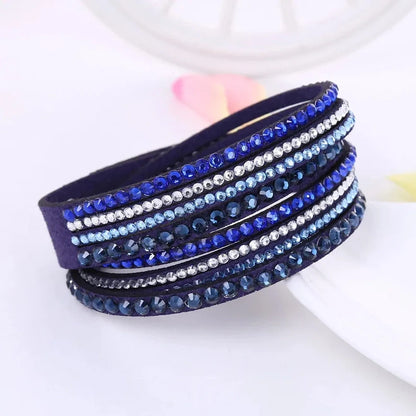 Bijou Femme Noir Cristal Tressé Élégant