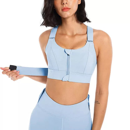 Soutien-Gorge de Sport Décontracté à Fermeture Éclair
