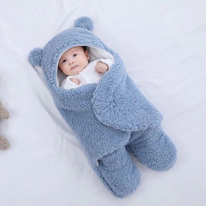 Couverture Bébé Polaire Capuche Douillette