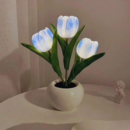 Lampe de Table LED Fleurale Décoration Moderne