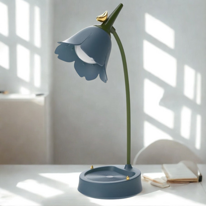 Lampe de Table Florale LED en Plastique Dur
