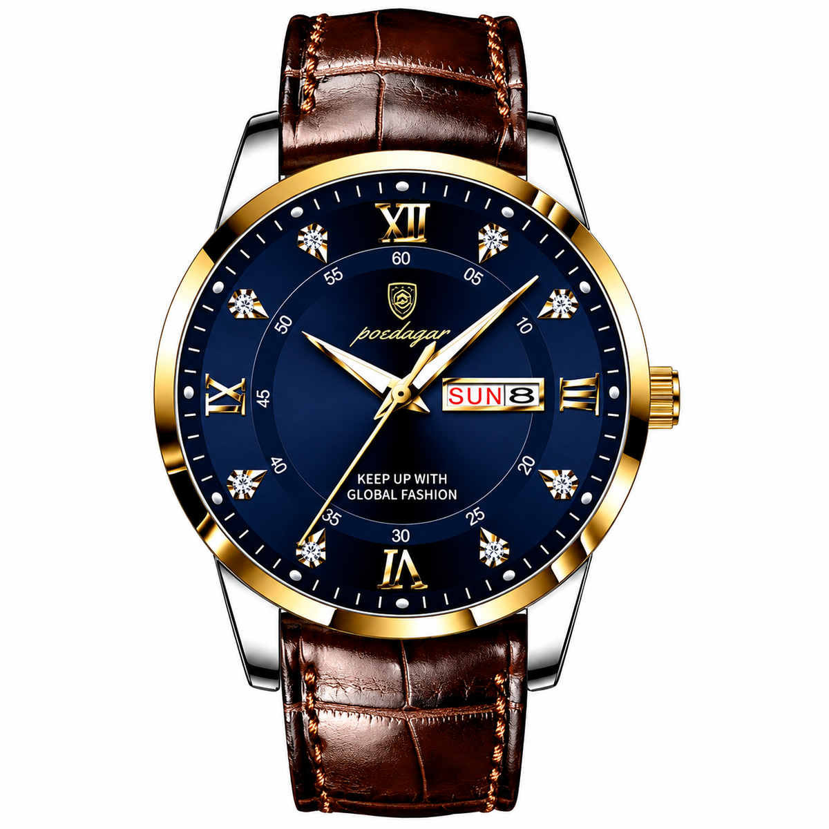 Montre Bracelet Homme Acier Inoxydable Affichage Lumineux