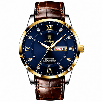 Montre Bracelet Homme Acier Inoxydable Affichage Lumineux