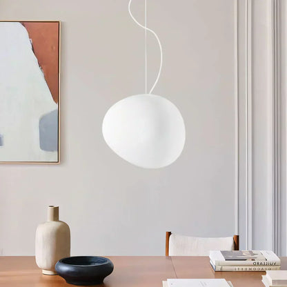 Lampe Déco Pierre Naturelle – Verre Blanc LED - Foivo