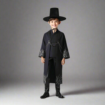Costume Enfant Noir Traditionnel Coréen - BlxckFR