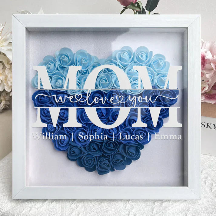 Cœur Floral Customisé - Cadeau Mère Émouvant - BlxckFR