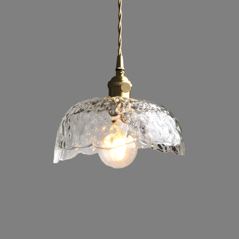 Luminaire Suspendu en Verre et Métal - Éclairage Chic pour Maison