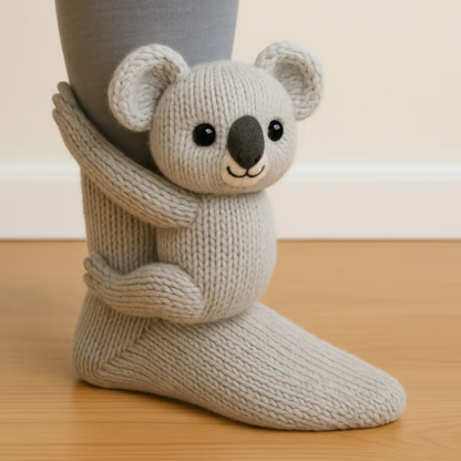 Chaussons Douillets Animaux Mignons pour Intérieur