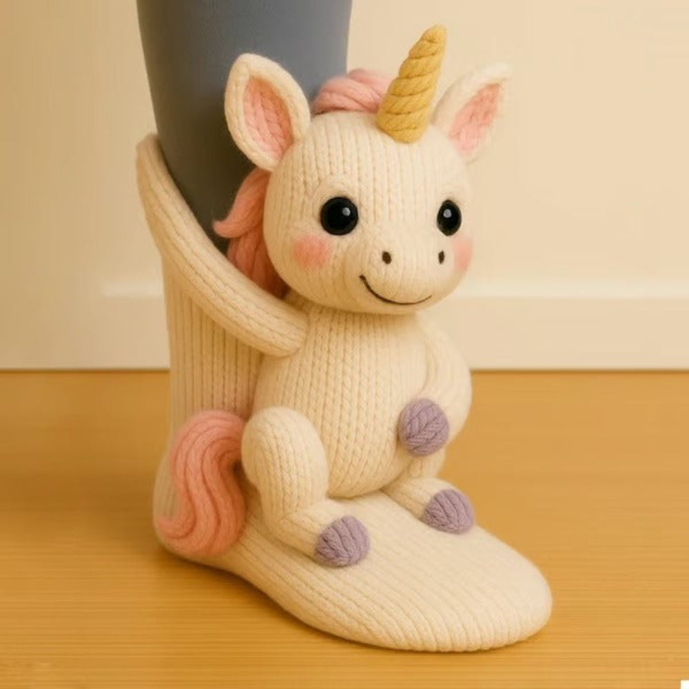 Chaussons Douillets Animaux Mignons pour Intérieur
