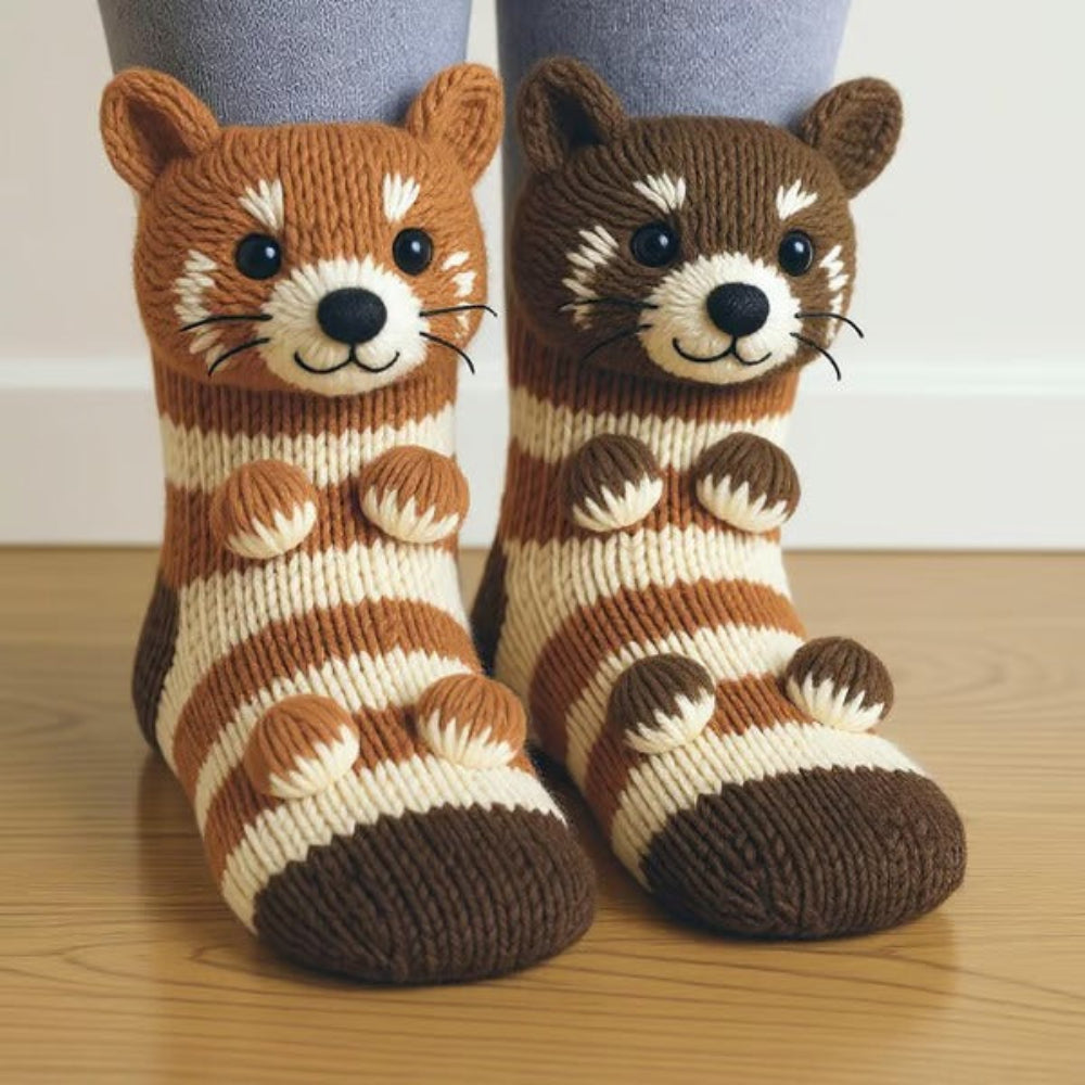 Chaussons Douillets Animaux Mignons pour Intérieur
