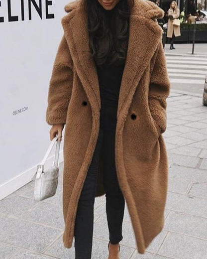 Manteau Fausse Fourrure Douillet Élégant Hiver - BlxckFR
