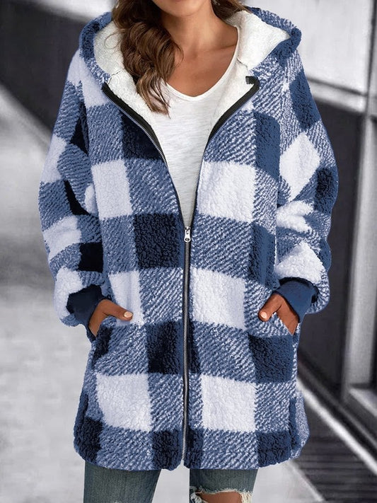 Doudoune Capuche Zippée Élégante Taille Grande - BlxckFR