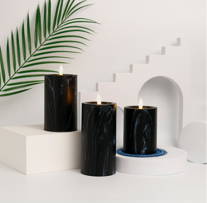 Bougie Électrique Réaliste - Lumière Chaude avec Effet Flamme