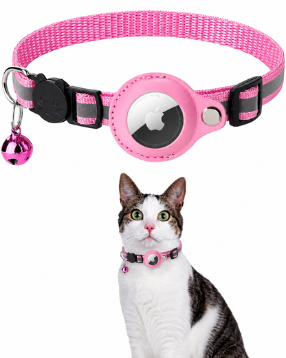 Collier GPS Chat Design Réfléchissant Ajustable