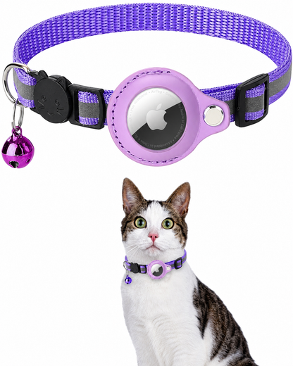 Collier GPS Chat Design Réfléchissant Ajustable