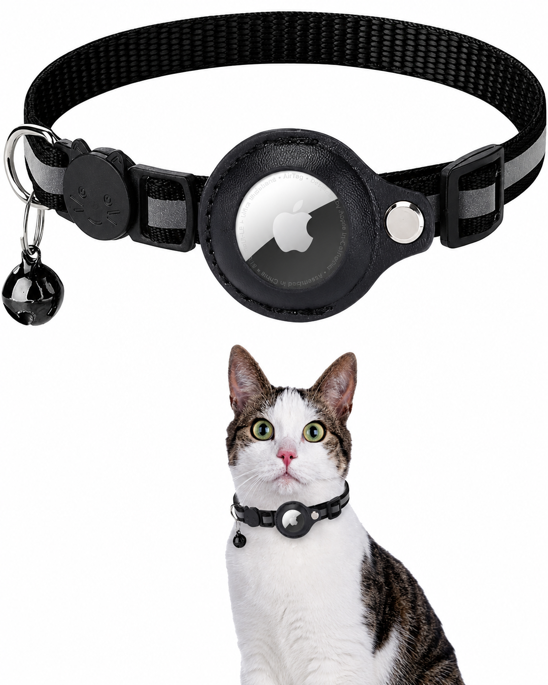 Collier GPS Chat Design Réfléchissant Ajustable - Foivo