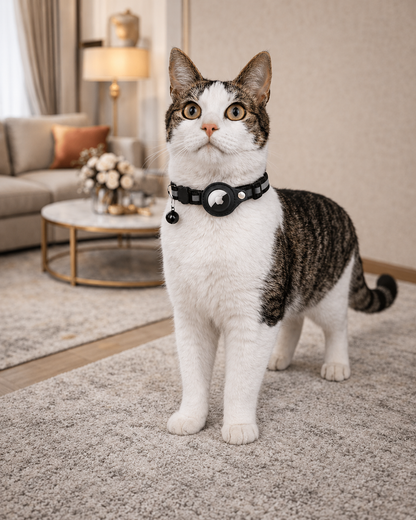 Collier GPS Chat Design Réfléchissant Ajustable