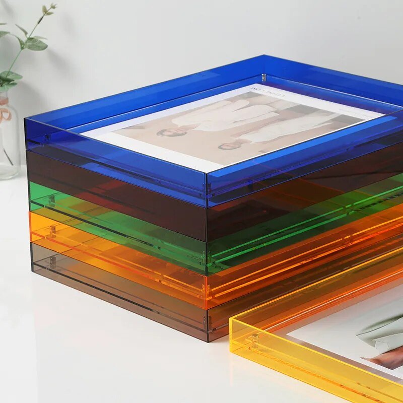 Cadre Photo Brillant en Verre Couleur – Déco Chic et Actuel - Foivo