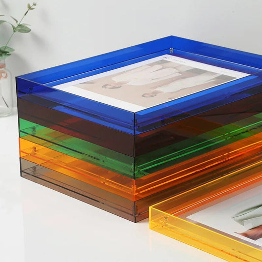 Cadre Photo Brillant en Verre Couleur – Déco Chic et Actuel - Foivo