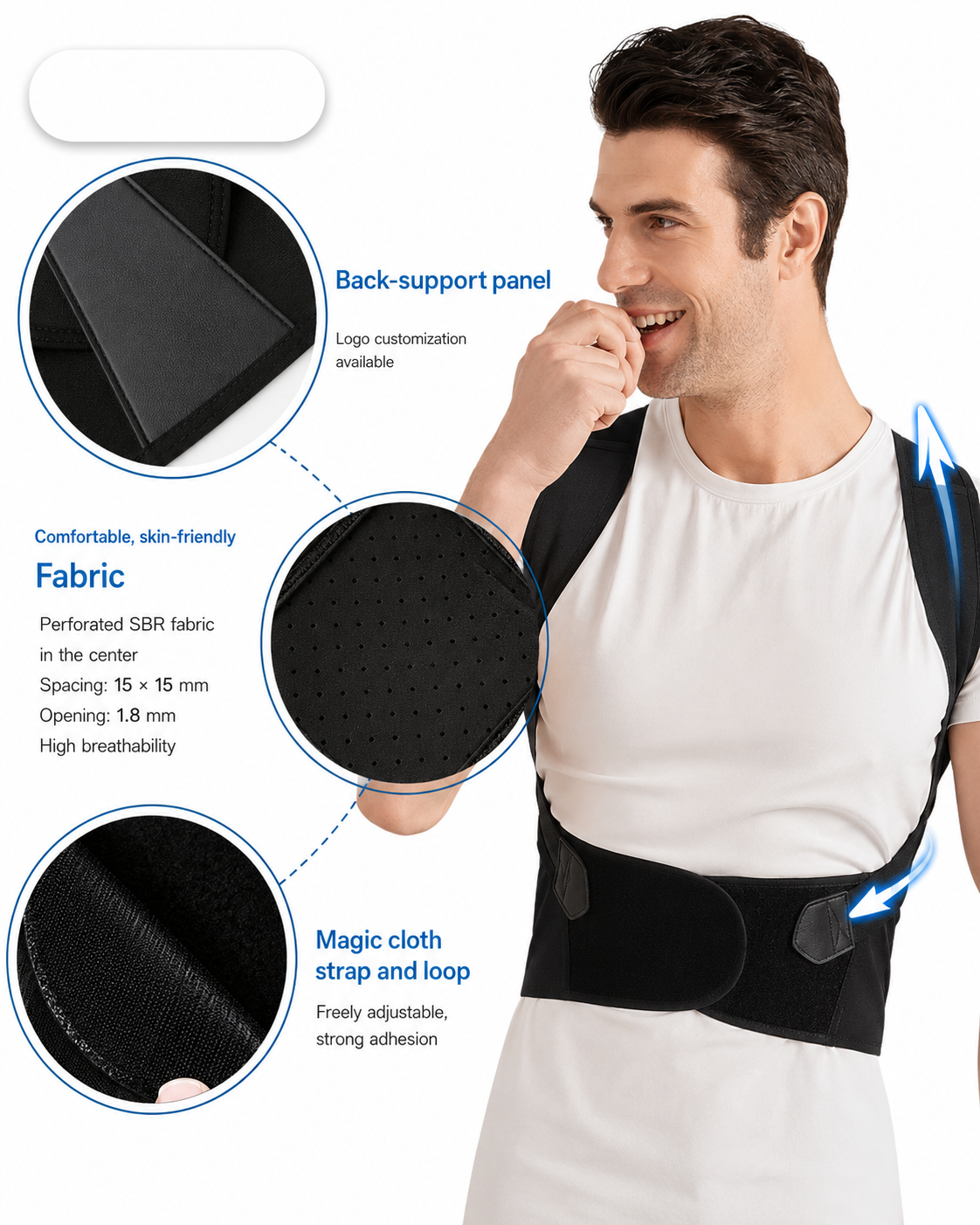 Correcteur de posture Unisexe Dos Réglable Confortable