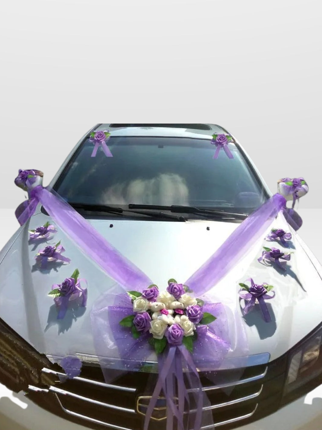 Décoration de Voiture de Mariage Romantique