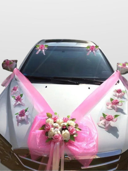 Décoration de Voiture de Mariage Romantique