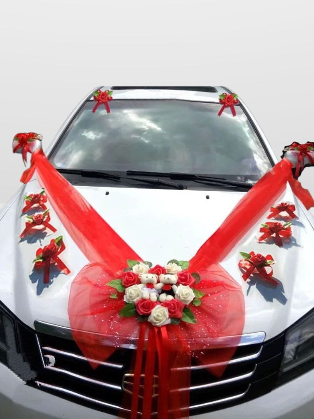 Décoration de Voiture de Mariage Romantique - Foivo