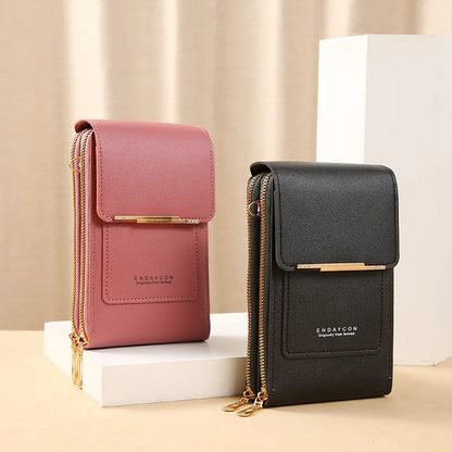 Sac Bandoulière Femme Porte-Monnaie Intégré Fenêtre Tactile - Foivo