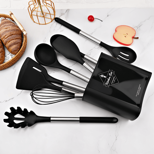 Ustensiles de Cuisine Silicone Antiadhésifs 12 Pièces - blxckfr