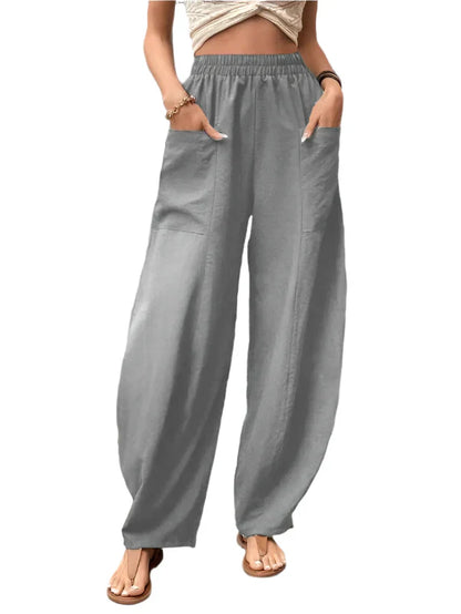 Pantalon Décontracté pour Femme à Jambe Élégante