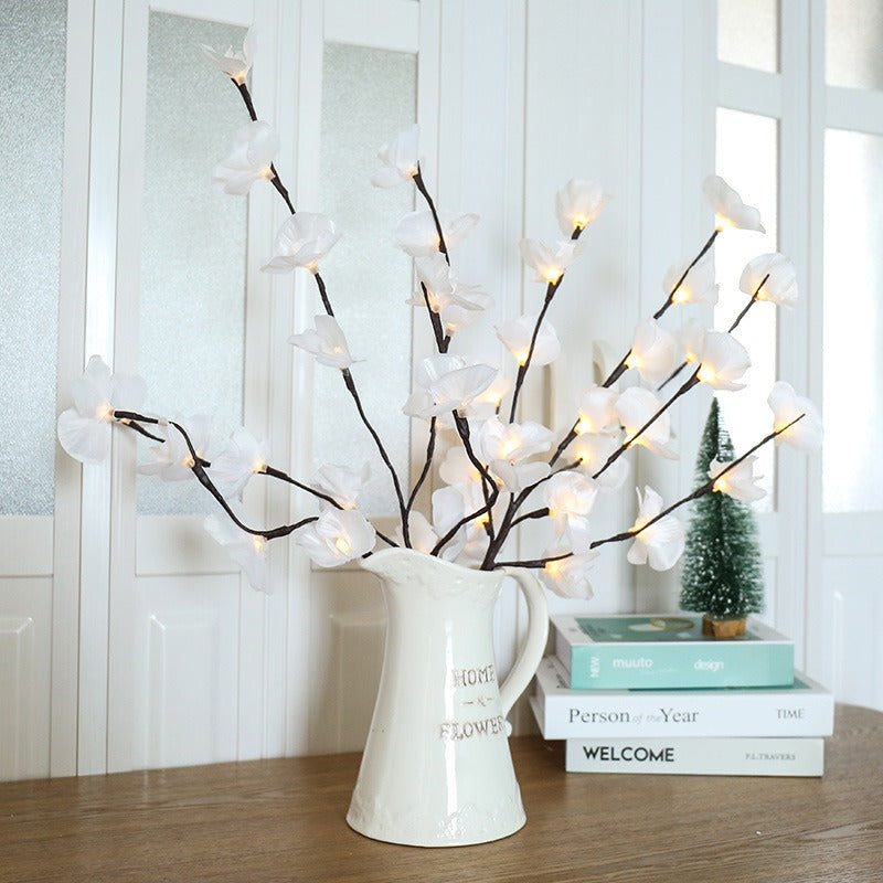 Lampe de Noël Élégante à Branches Vertes