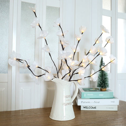 Lampe de Noël Élégante à Branches Vertes