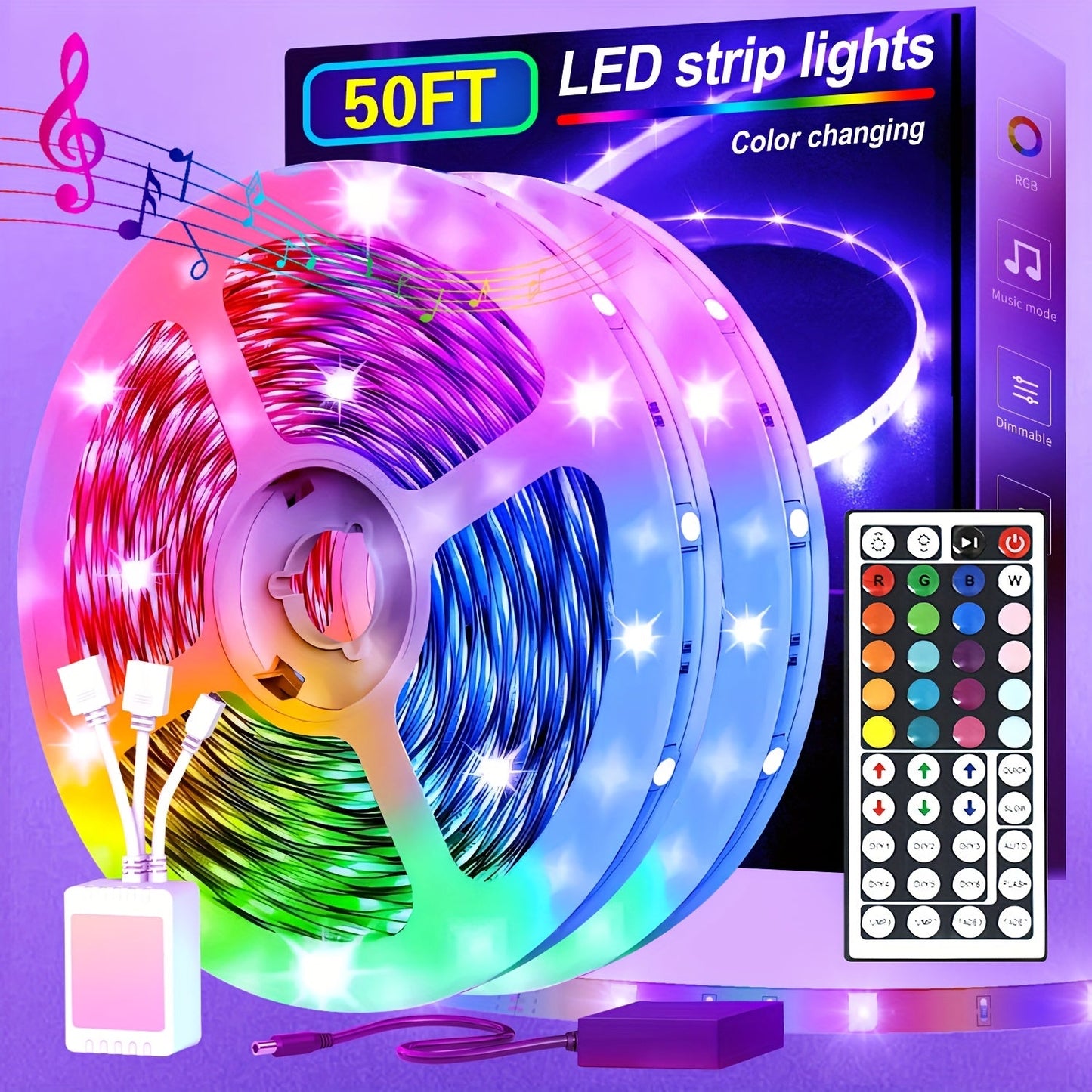Bandeau LED Couleur Variable avec Contrôle Téléphone - BlxckFR
